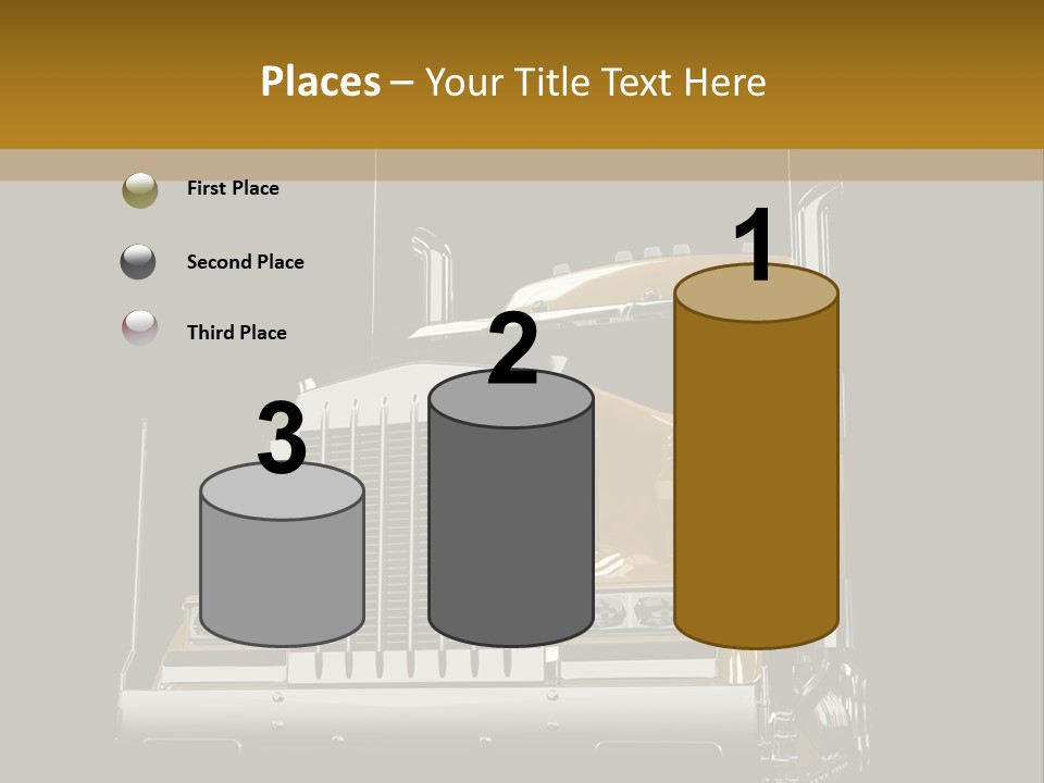Long Fuel Truckload PowerPoint Template