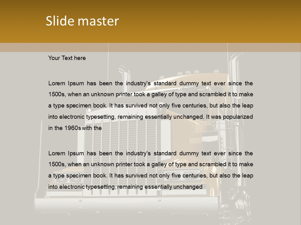 Long Fuel Truckload PowerPoint Template
