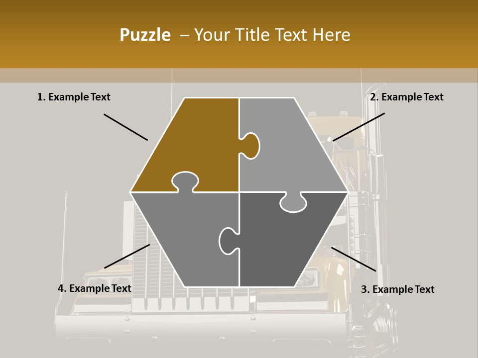 Long Fuel Truckload PowerPoint Template