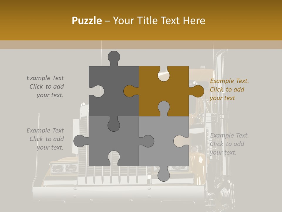Long Fuel Truckload PowerPoint Template
