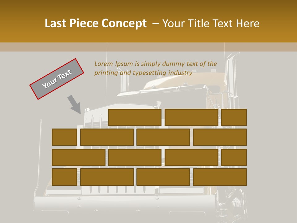 Long Fuel Truckload PowerPoint Template
