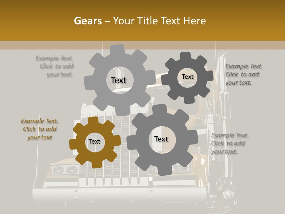Long Fuel Truckload PowerPoint Template