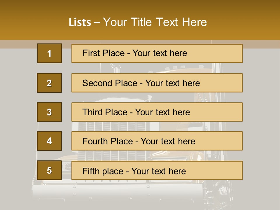 Long Fuel Truckload PowerPoint Template