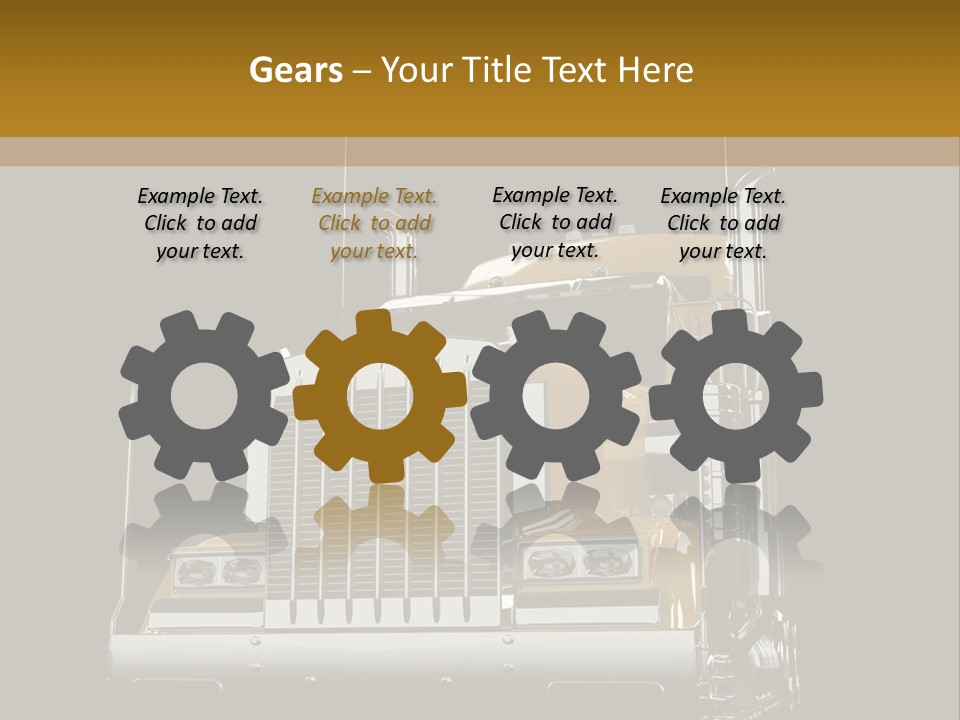 Long Fuel Truckload PowerPoint Template