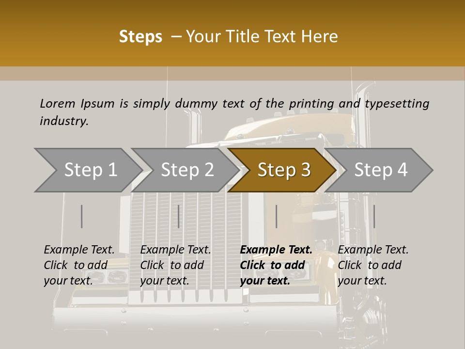 Long Fuel Truckload PowerPoint Template