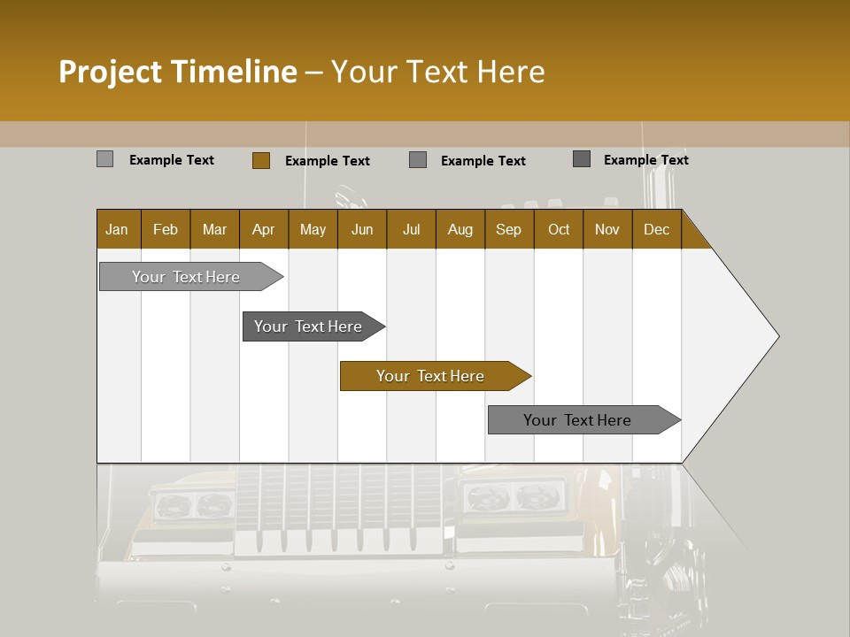 Long Fuel Truckload PowerPoint Template