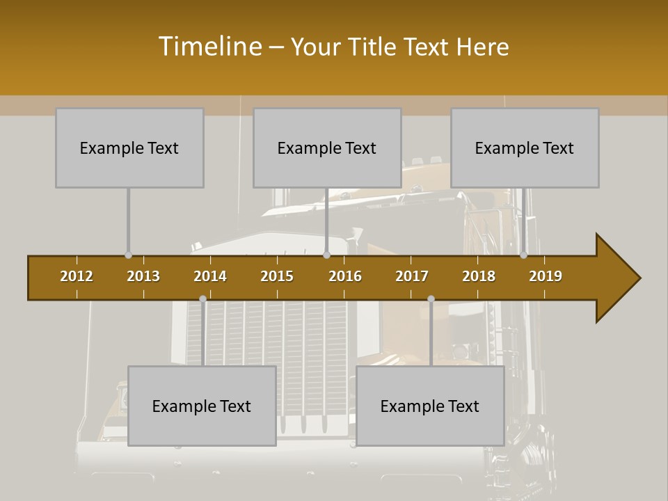 Long Fuel Truckload PowerPoint Template