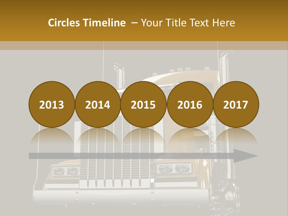 Long Fuel Truckload PowerPoint Template