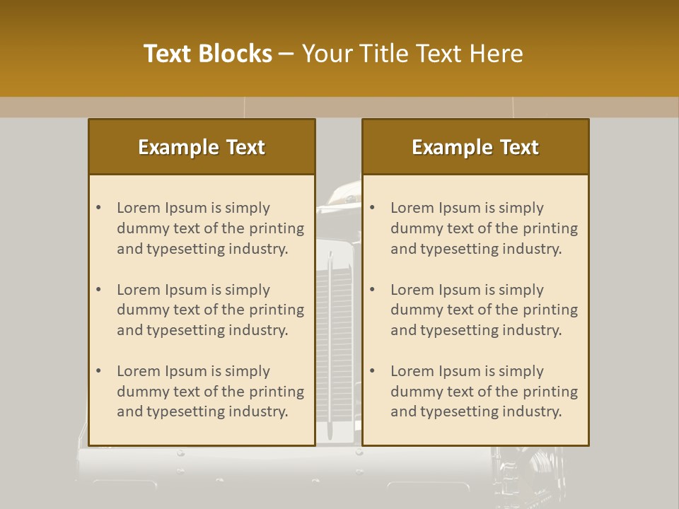 Long Fuel Truckload PowerPoint Template
