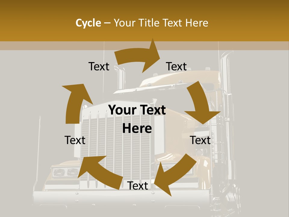 Long Fuel Truckload PowerPoint Template