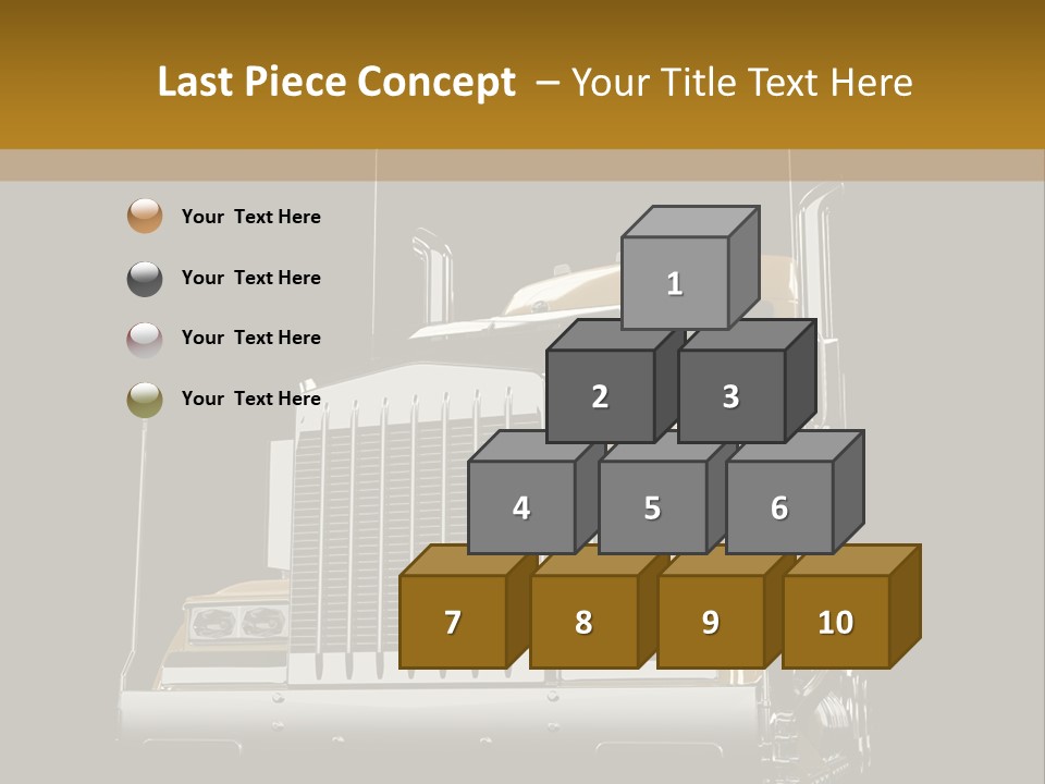 Long Fuel Truckload PowerPoint Template