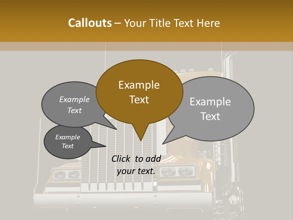 Long Fuel Truckload PowerPoint Template