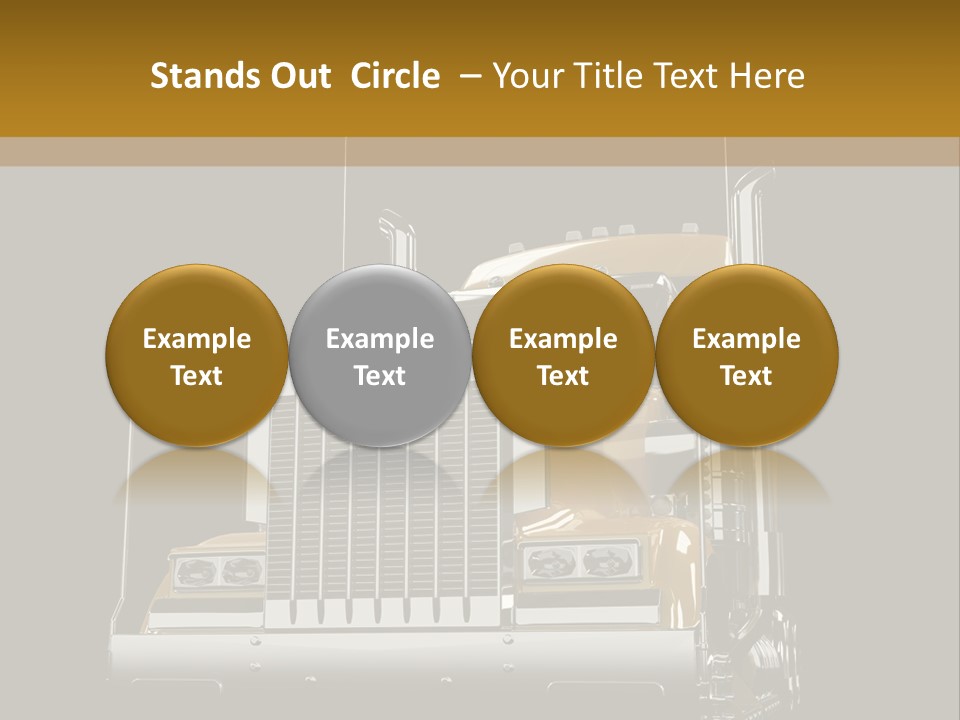 Long Fuel Truckload PowerPoint Template
