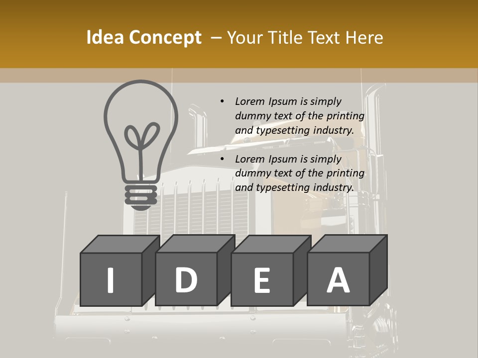 Long Fuel Truckload PowerPoint Template