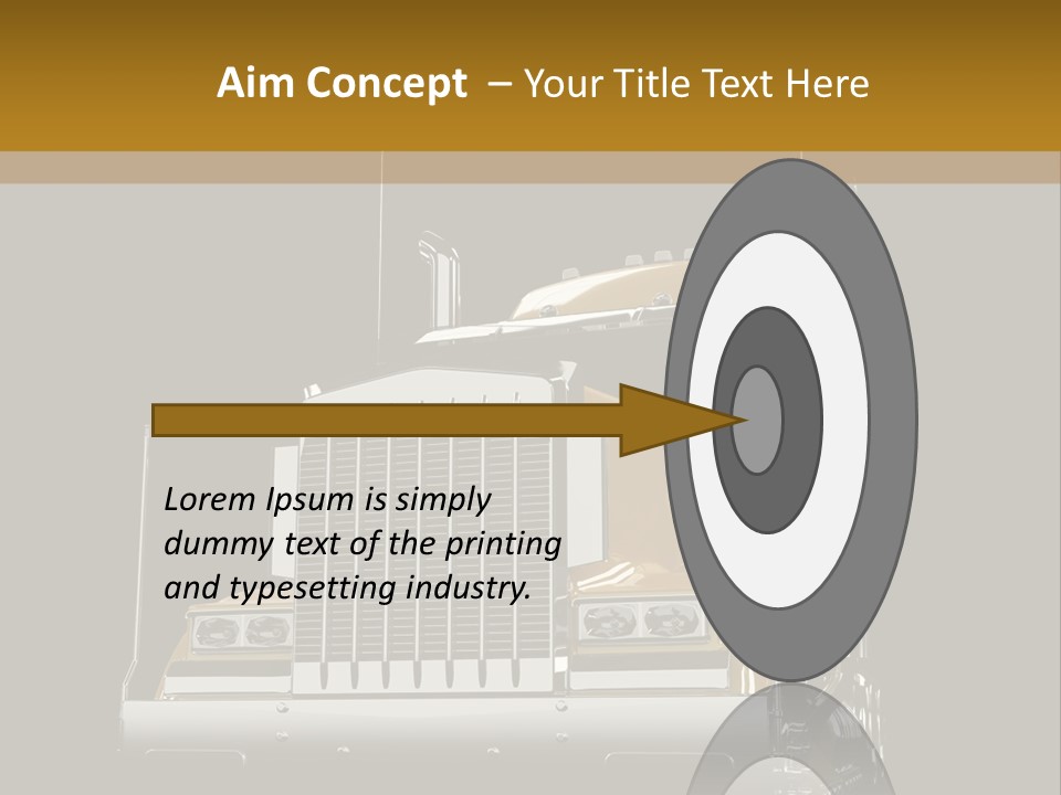 Long Fuel Truckload PowerPoint Template