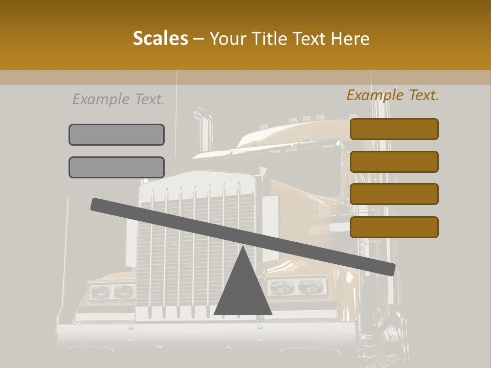 Long Fuel Truckload PowerPoint Template