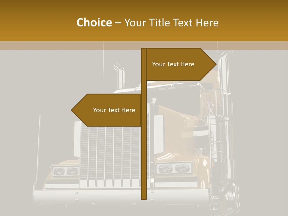 Long Fuel Truckload PowerPoint Template