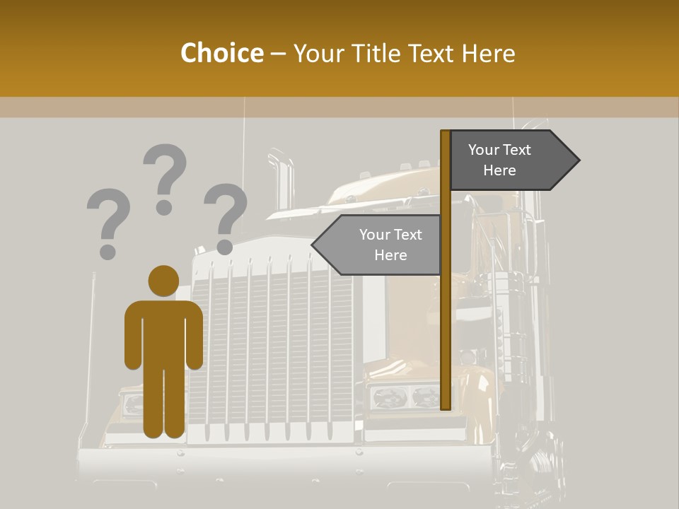 Long Fuel Truckload PowerPoint Template