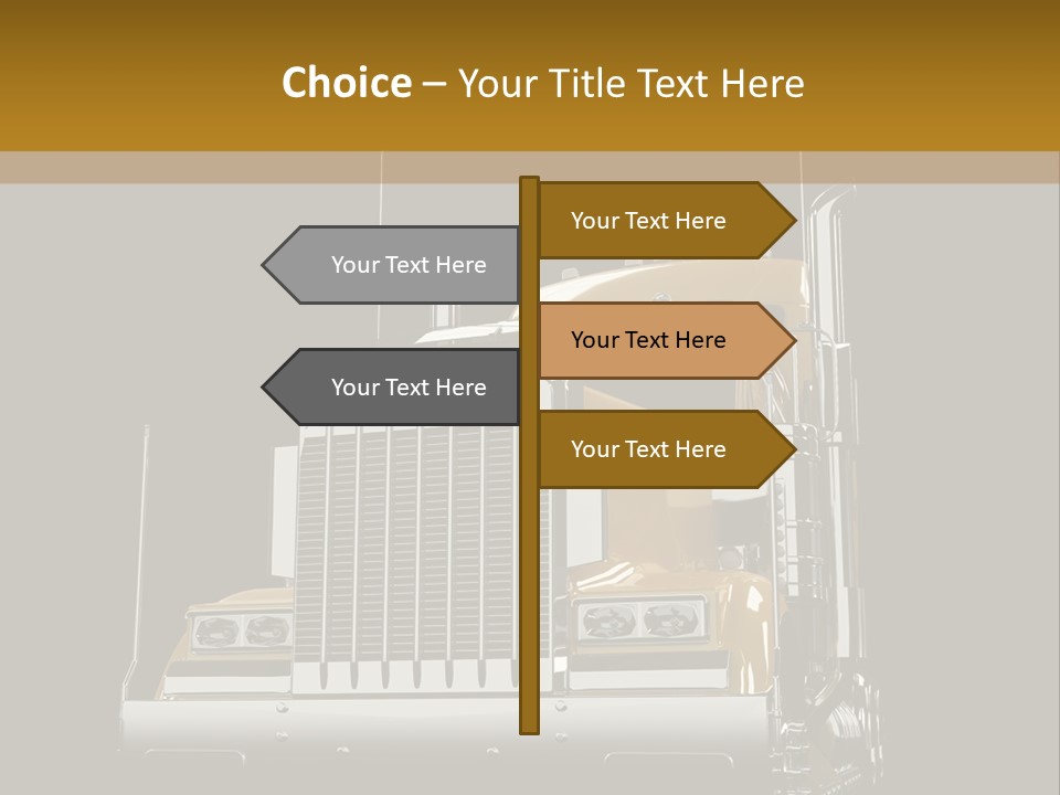 Long Fuel Truckload PowerPoint Template