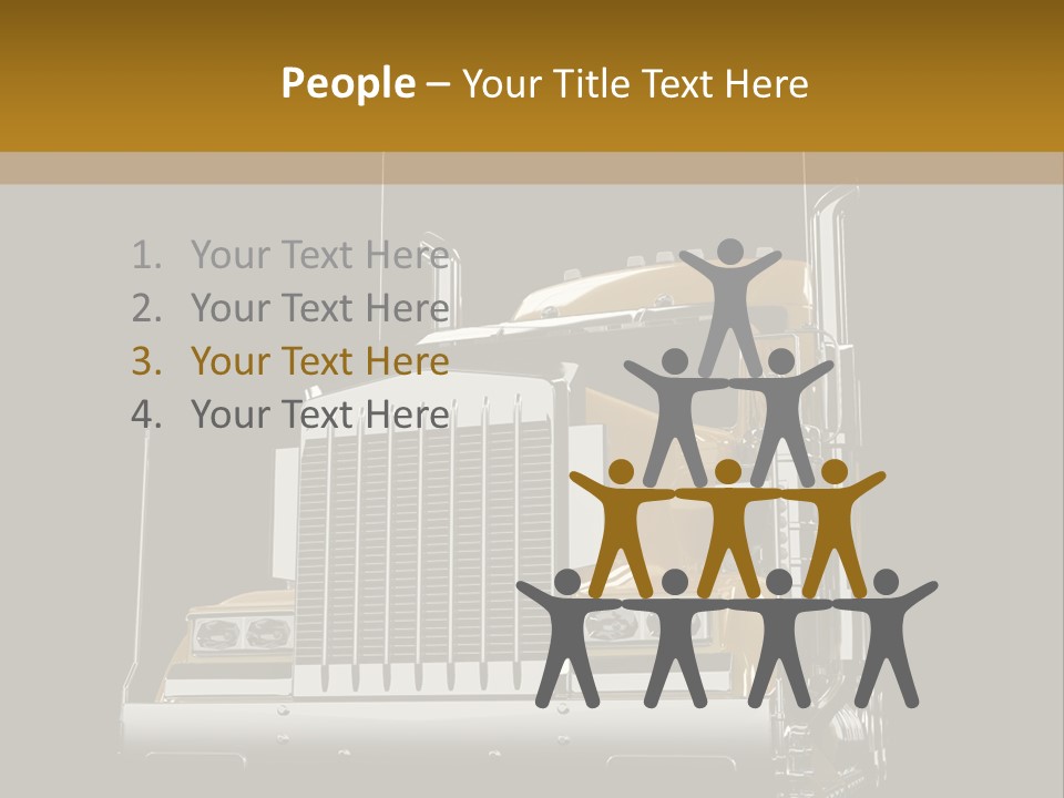 Long Fuel Truckload PowerPoint Template