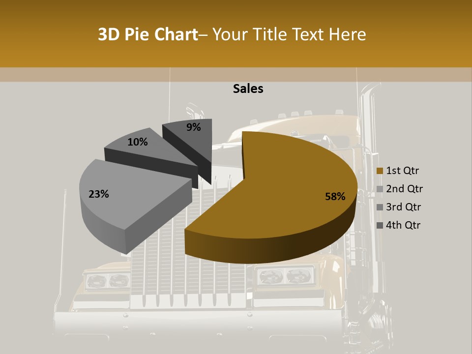 Long Fuel Truckload PowerPoint Template
