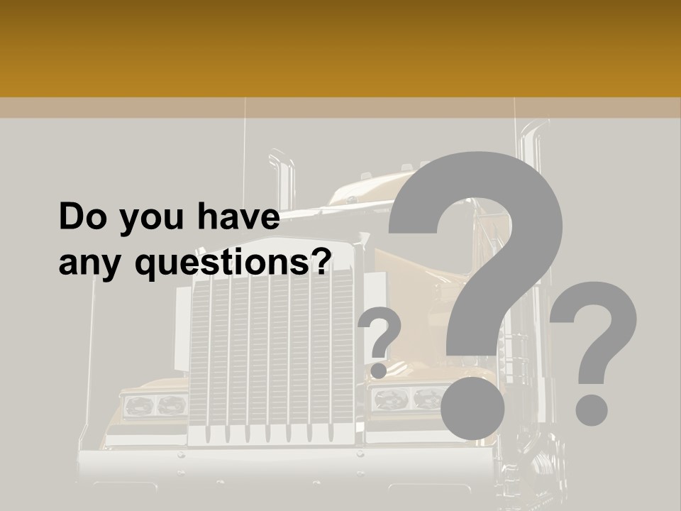 Long Fuel Truckload PowerPoint Template