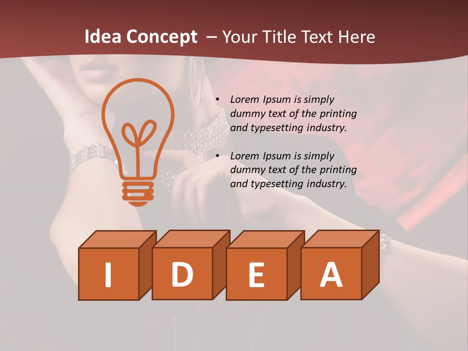 Girls Earring Beauty PowerPoint Template