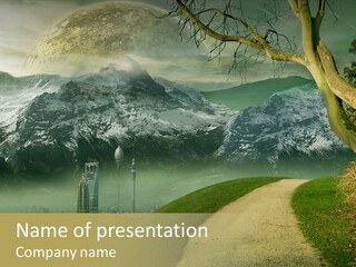 Clay Ufo Model PowerPoint Template