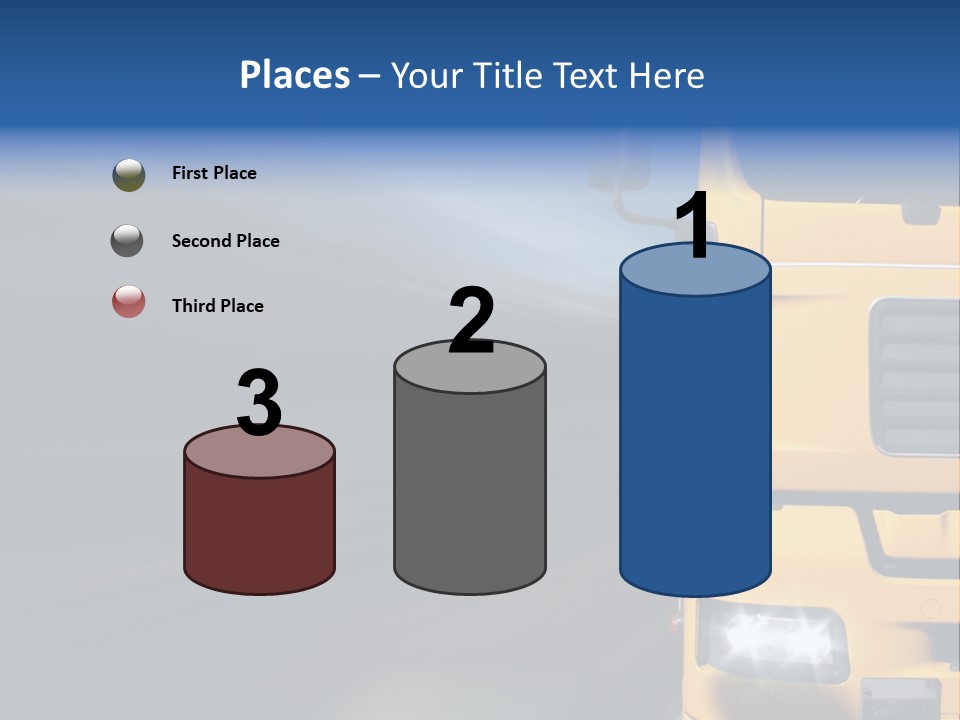 Cargo Yellow Motion Blur PowerPoint Template