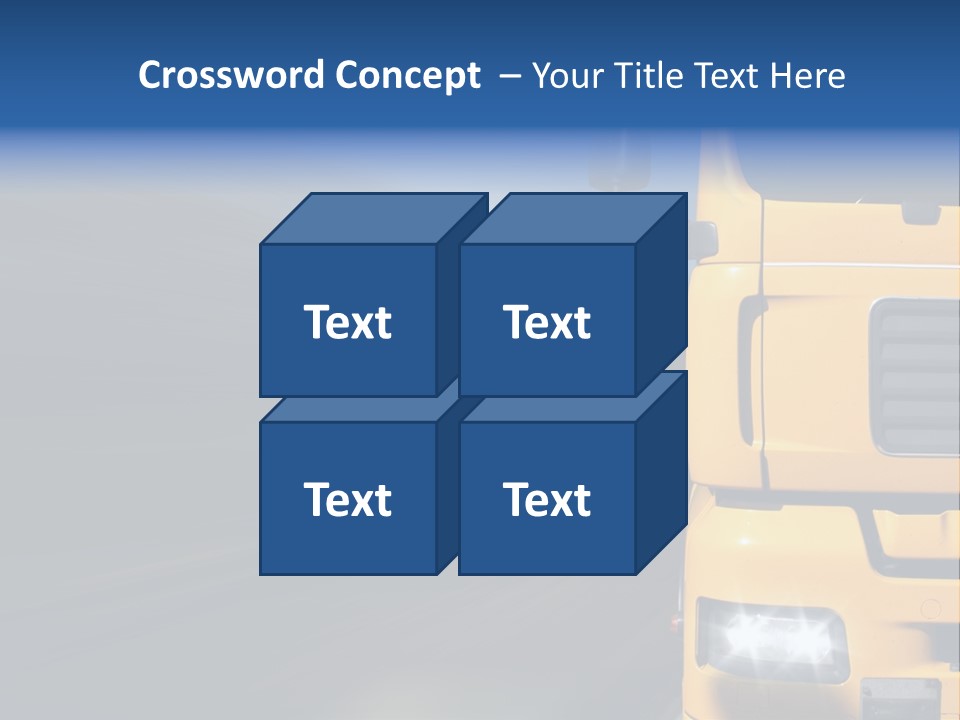 Cargo Yellow Motion Blur PowerPoint Template