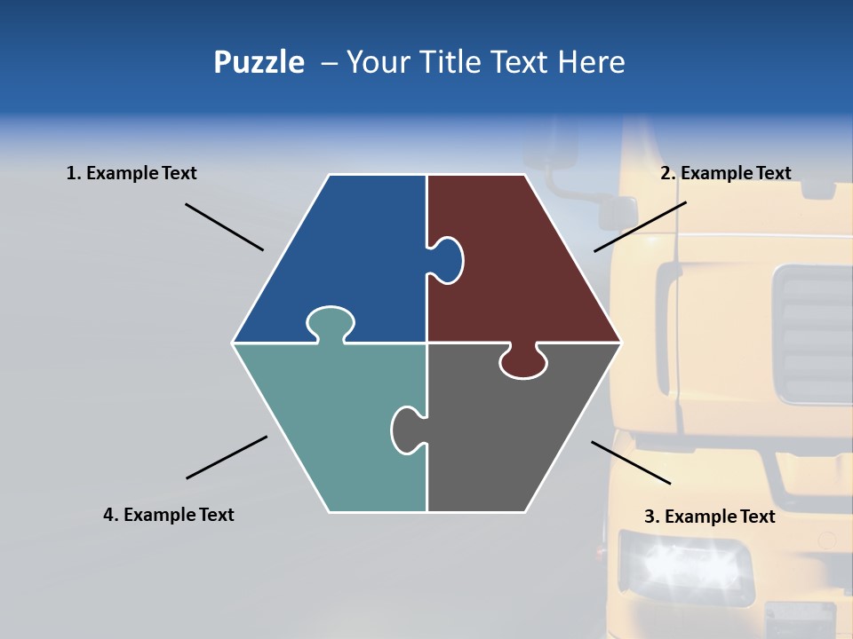 Cargo Yellow Motion Blur PowerPoint Template