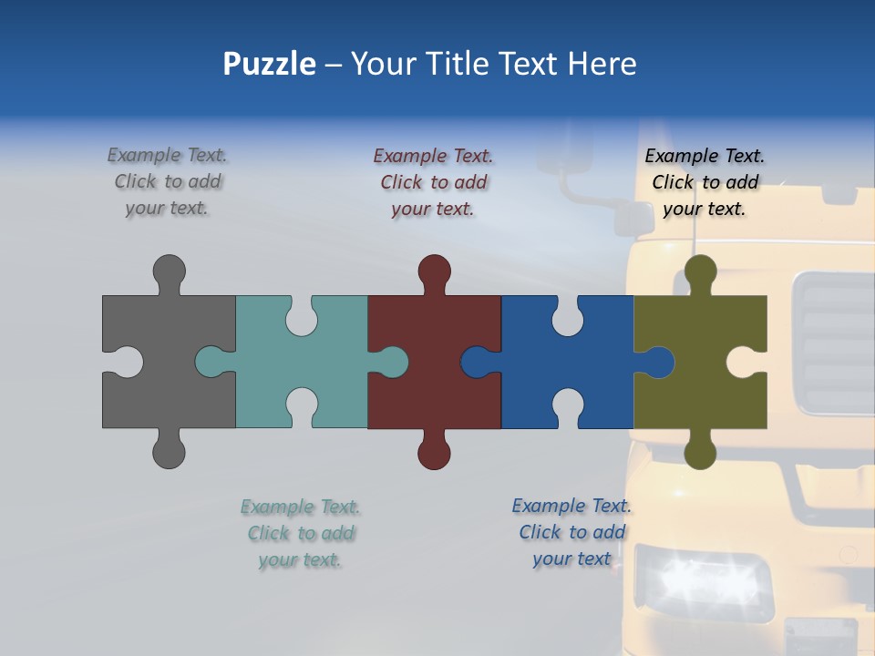 Cargo Yellow Motion Blur PowerPoint Template