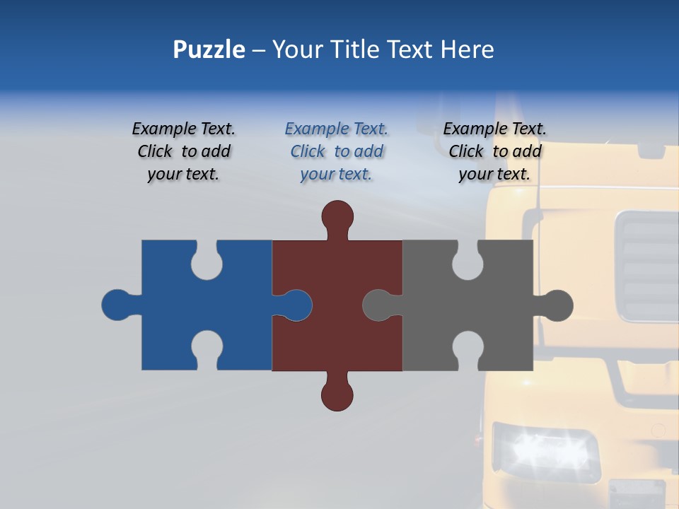 Cargo Yellow Motion Blur PowerPoint Template
