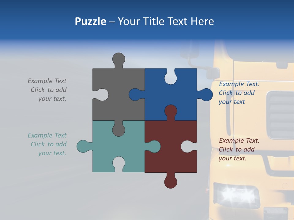 Cargo Yellow Motion Blur PowerPoint Template