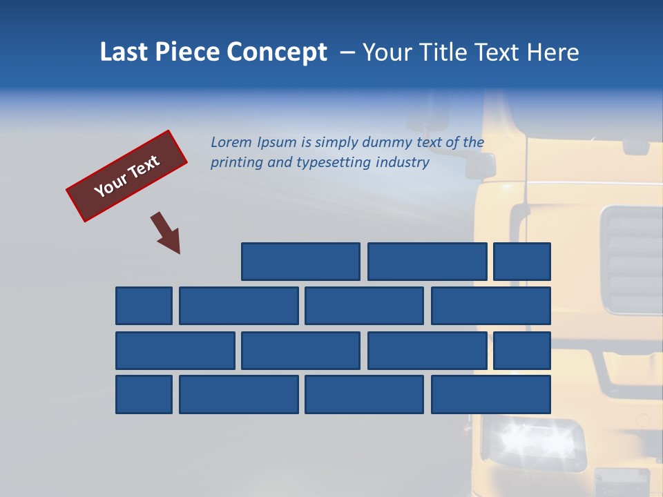 Cargo Yellow Motion Blur PowerPoint Template