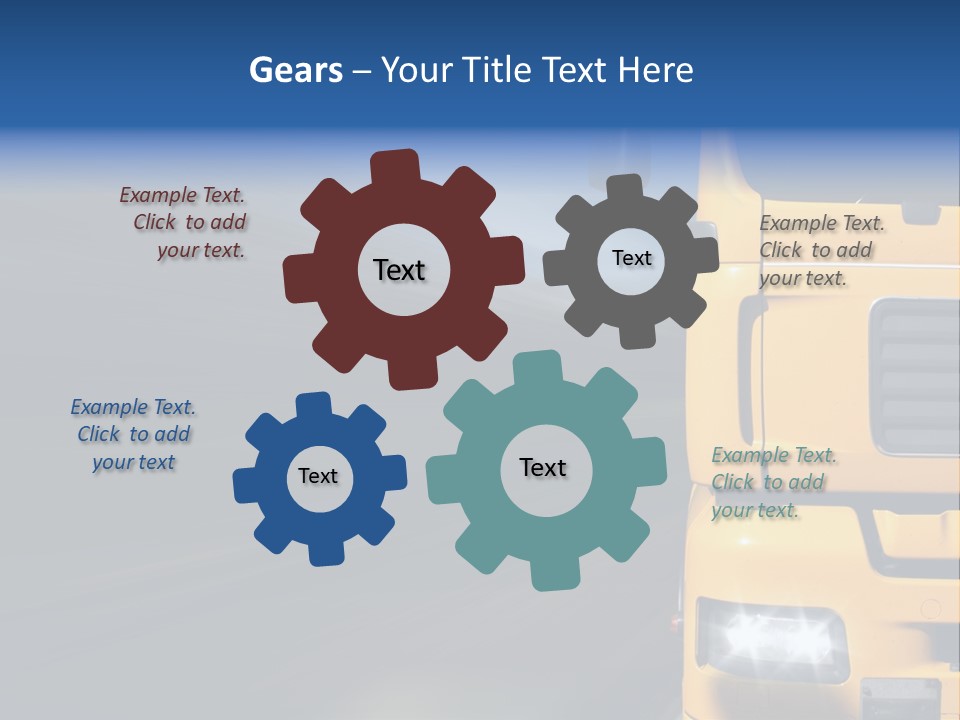 Cargo Yellow Motion Blur PowerPoint Template