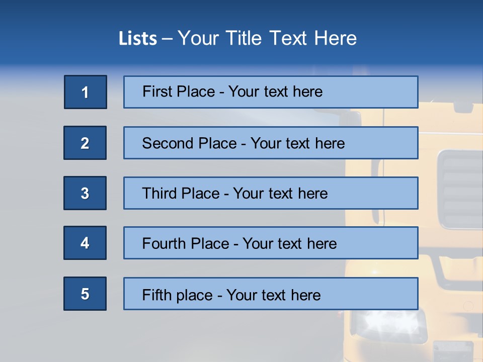 Cargo Yellow Motion Blur PowerPoint Template