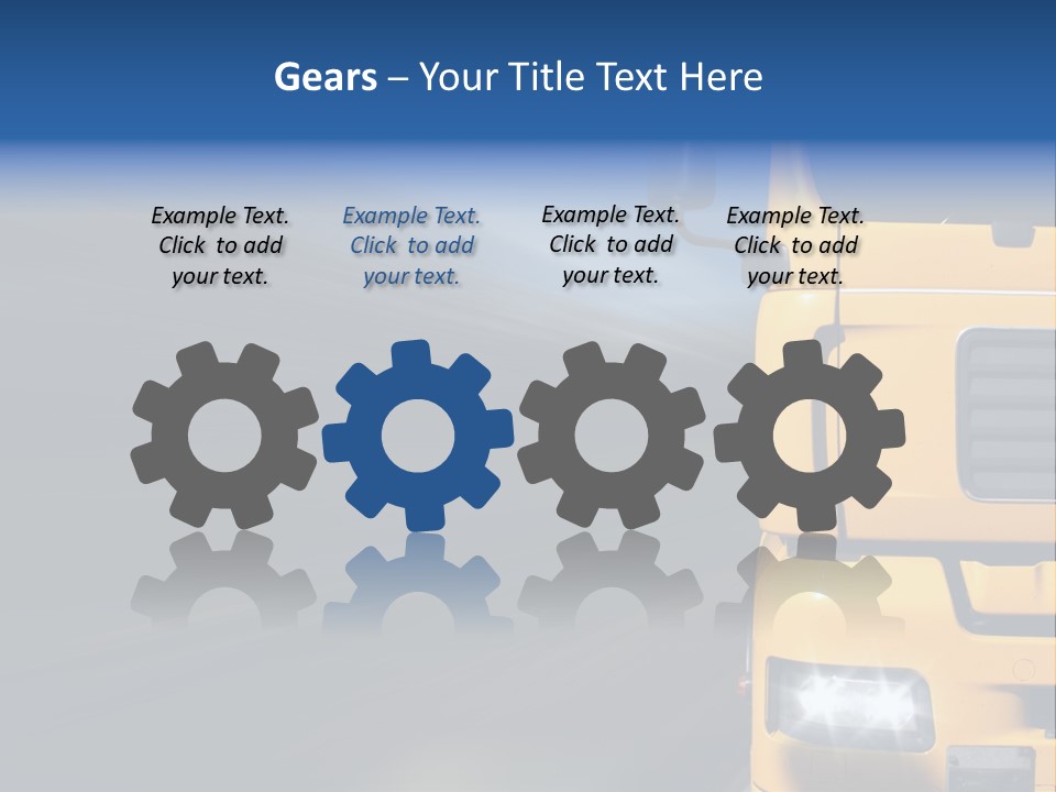 Cargo Yellow Motion Blur PowerPoint Template