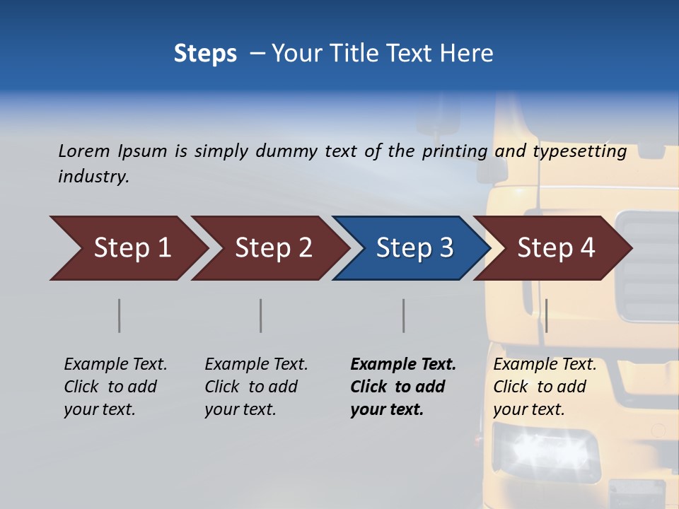 Cargo Yellow Motion Blur PowerPoint Template