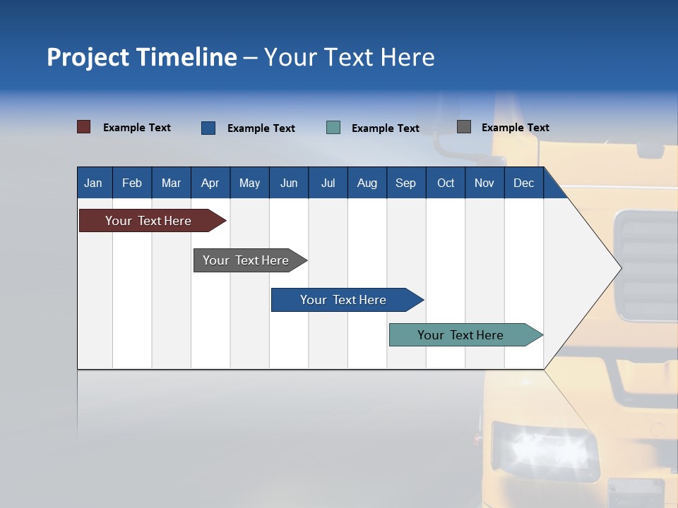 Cargo Yellow Motion Blur PowerPoint Template