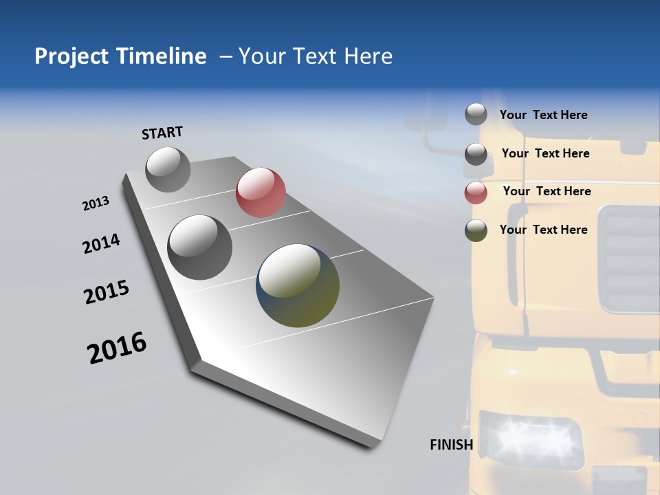 Cargo Yellow Motion Blur PowerPoint Template