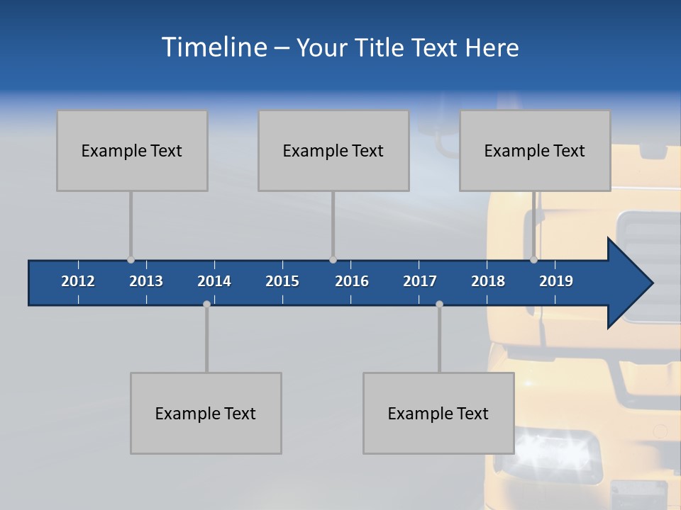 Cargo Yellow Motion Blur PowerPoint Template