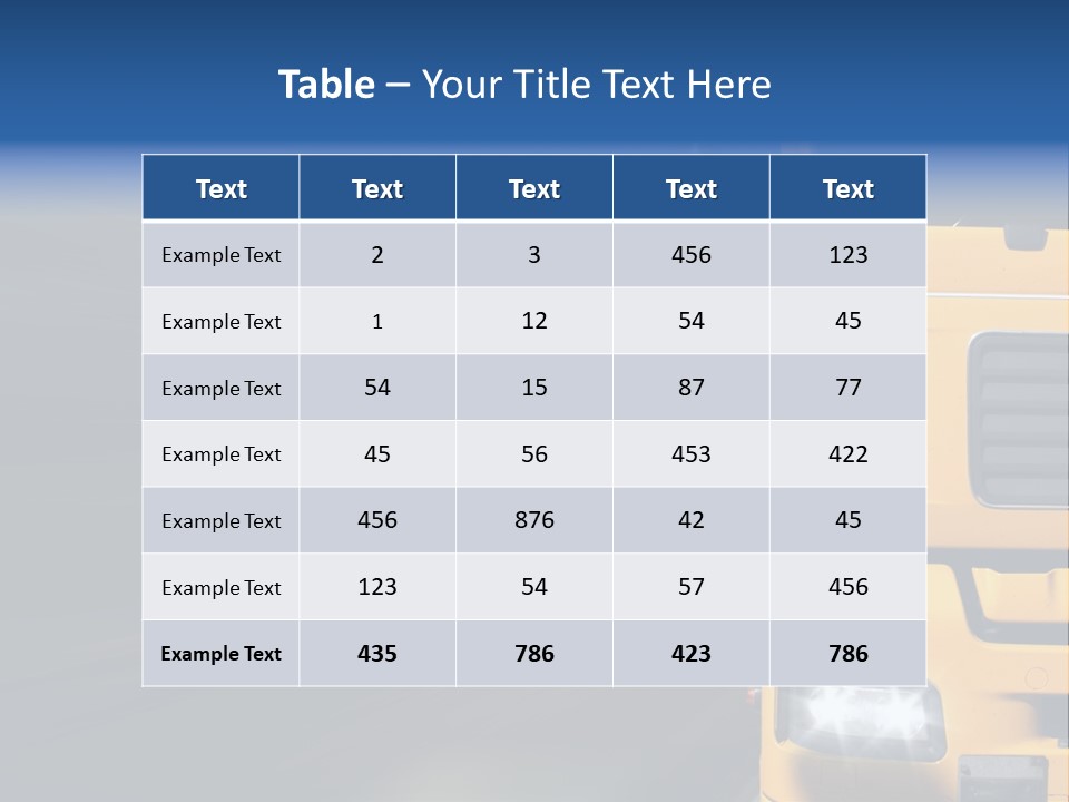 Cargo Yellow Motion Blur PowerPoint Template