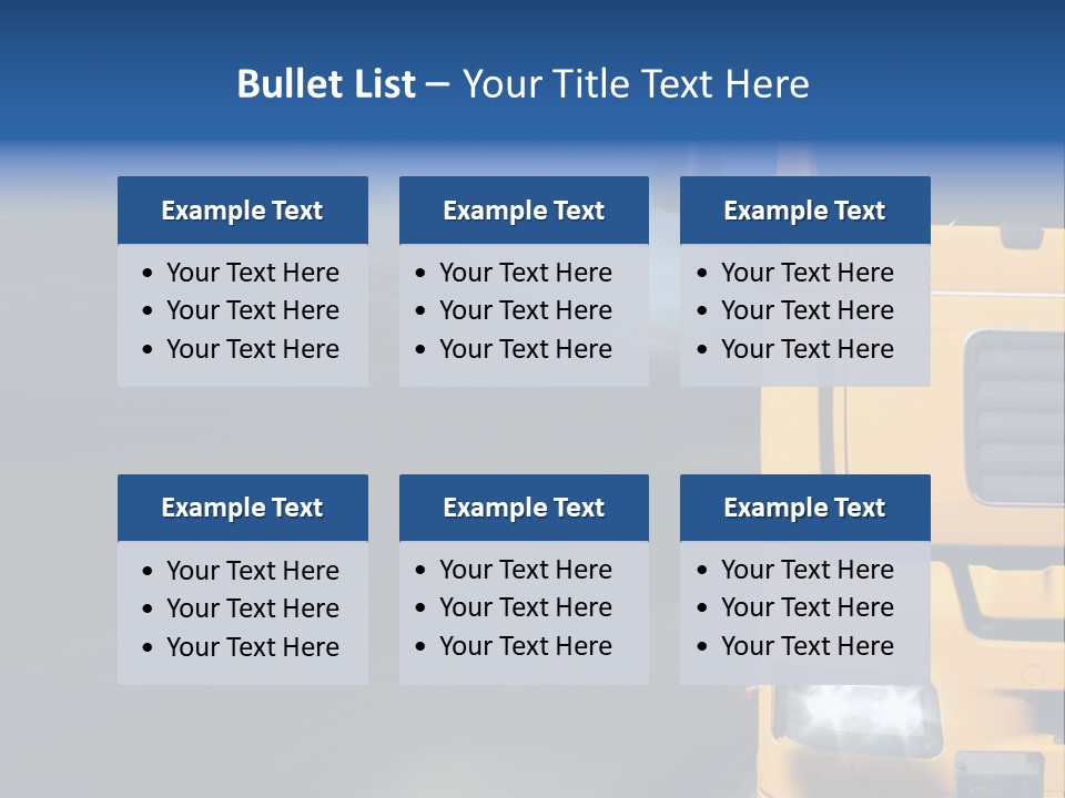 Cargo Yellow Motion Blur PowerPoint Template