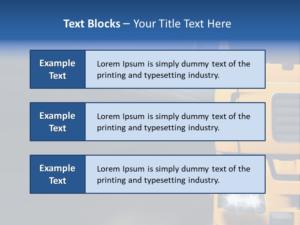 Cargo Yellow Motion Blur PowerPoint Template