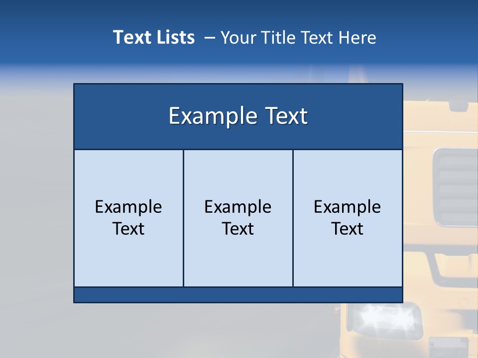 Cargo Yellow Motion Blur PowerPoint Template