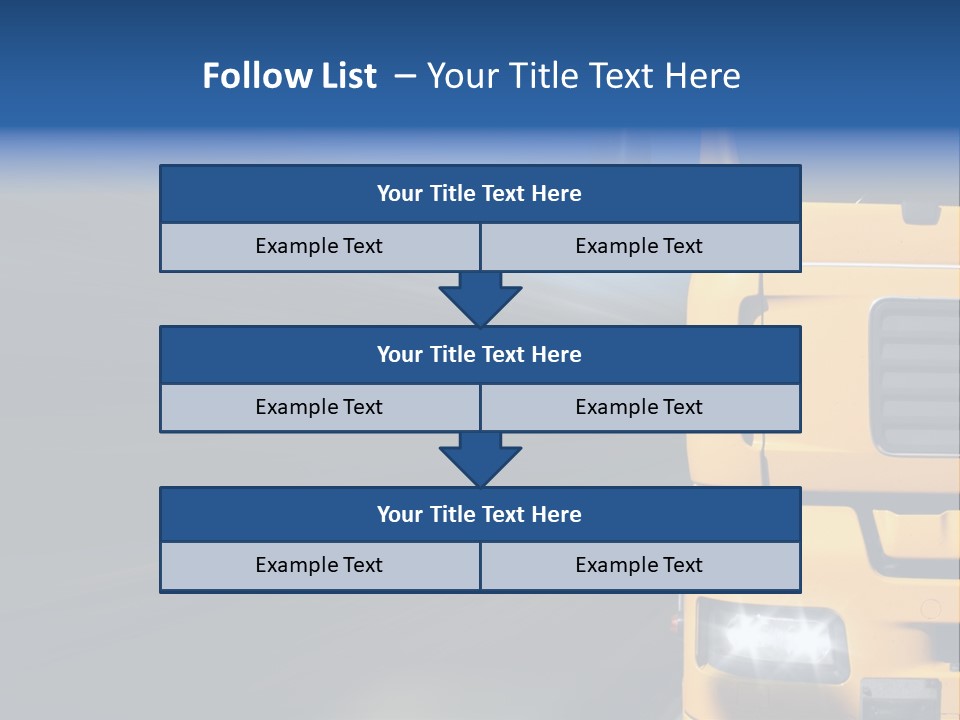 Cargo Yellow Motion Blur PowerPoint Template