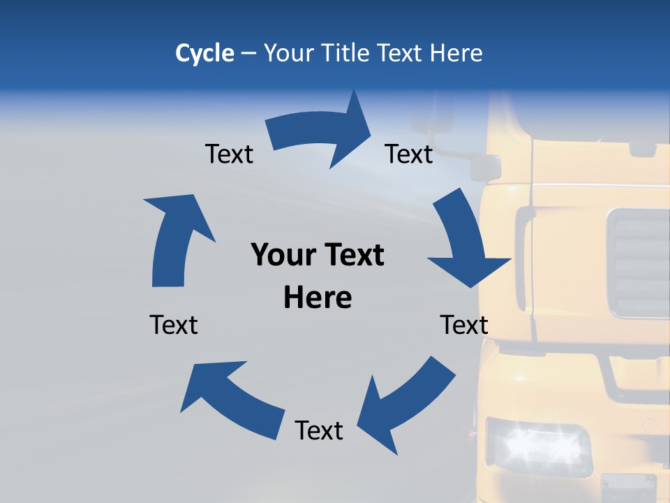 Cargo Yellow Motion Blur PowerPoint Template