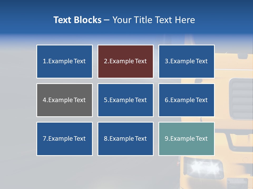 Cargo Yellow Motion Blur PowerPoint Template