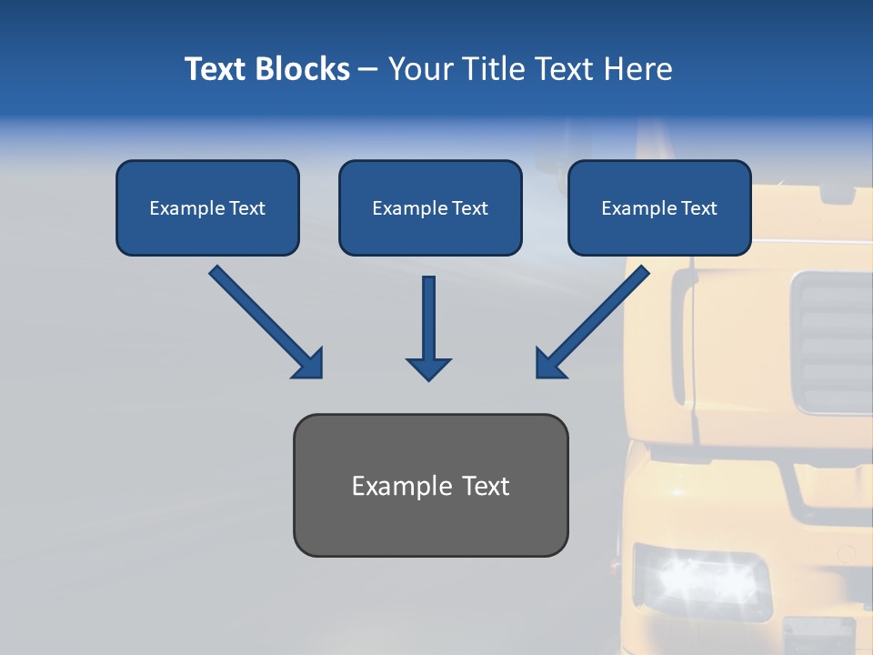Cargo Yellow Motion Blur PowerPoint Template
